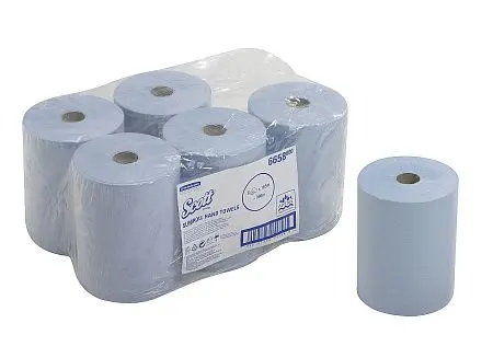 Фото №4 - Kimberly-Clark: Полотенца бумажные Скотт Слимролл 1сл 165м/20 синие