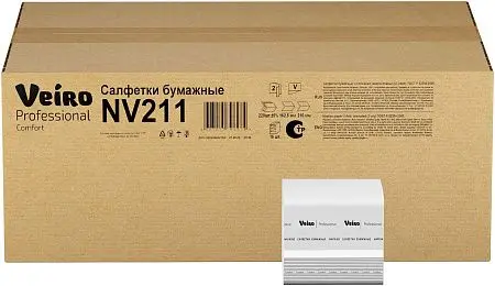 Фото №3 - VEIRO: Салфетки бумажные V 2сл 220л 16,2х21,0см белые