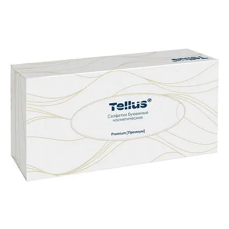 Фото №2 - ТОРК: Tellus Салфетки *F1 Премиум косметические 2сл 100л 19х21см ультрамягкие белые