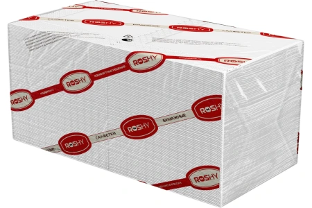 Бумажные салфетки: столовые 2сл 250листов 24х24 1/8 Сыктывкар ROSHY белые