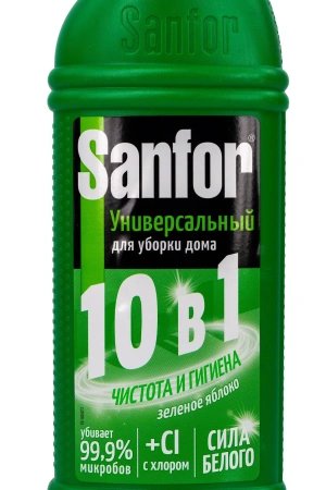 Чистящее средство: САНФОР УНИВЕРСАЛ 750 г гель с хлором для сантехники Зеленое яблоко