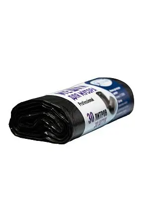 Фото №4 - Мешки для мусора: 30л 50х60 ПНД 10мкм VCLEAN Professional черные /рул.=30 шт.