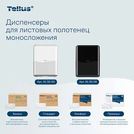 Фото №16 - ТОРК: Tellus Диспенсер HT3 для полотенец в пачках черный