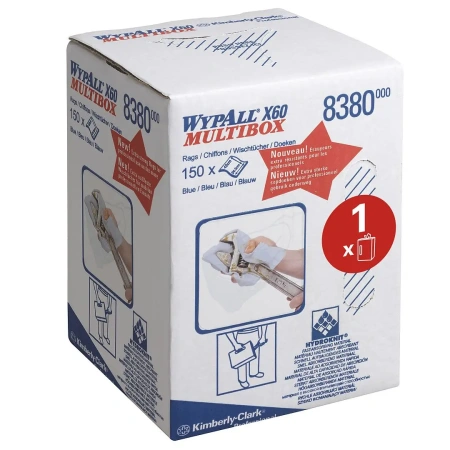 Фото №1 - Kimberly-Clark: Салфетки Вайпол Х60 150л 1сл синие
