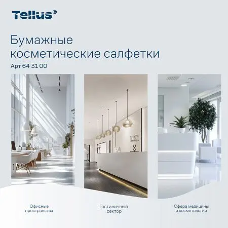 Фото №9 - ТОРК: Tellus Салфетки *FT1 Премиум косметические 2сл 90л 20.8х19.0см для лица ультрамягкие белые