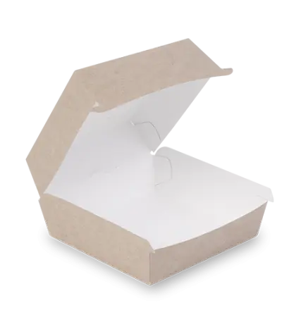 Одноразовая продукция: Коробка бумажная для бургера 102х108х102 крафт OSQ BURGER M /пач.=50 шт.