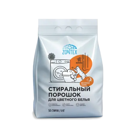 Фото №1 - ZONTEX 6кг Стиральный порошок Восточная сказка для всех типов тканей