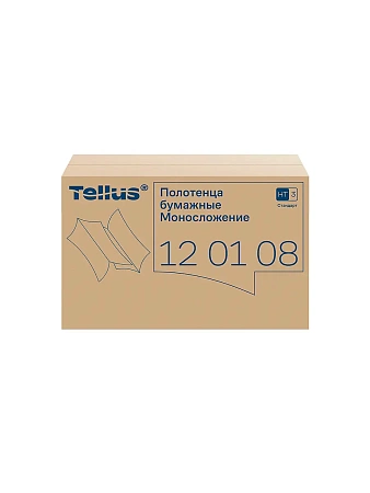 Фото №4 - ТОРК: Tellus Полотенца бумажные H3 Синглфолд Стандарт 1сл 250л 23х23см белые