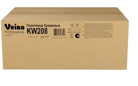 VEIRO: Полотенца бумажные W 2сл 150л 32х21,6см Comfort белые