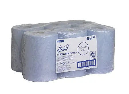 Фото №5 - Kimberly-Clark: Полотенца бумажные Скотт Слимролл 1сл 165м/20 синие