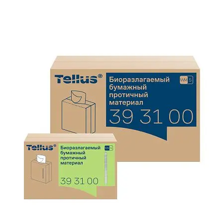 Фото №2 - ТОРК: Tellus Материал протирочный бумажный WM5 Премиум 1сл 100л 22,5х41см биоразлагаемый белый